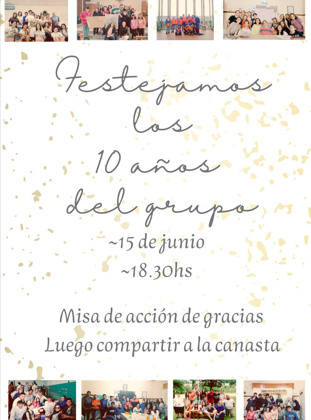 FESTEJO DE LOS 10 AÑOS DEL GRUPO DE JÓVENES