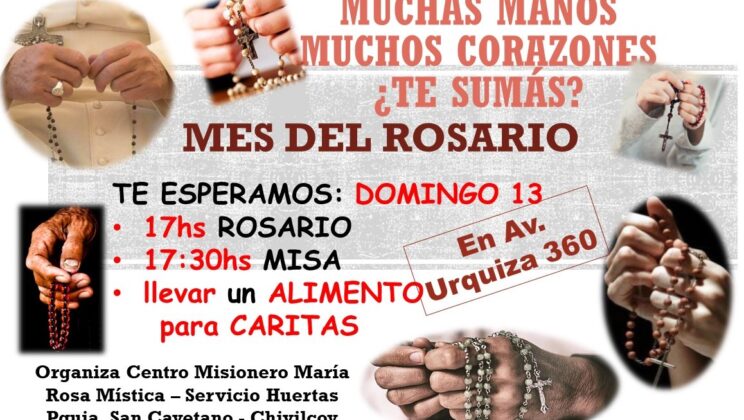 REZAMOS EL ROSARIO Y COMPARTIMOS ALIMENTOS