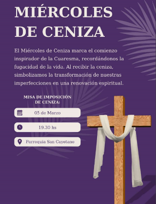 MIÉRCOLES DE CENIZA EN NUESTRA PARROQUIA