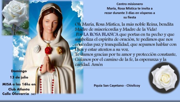 PATRONALES DEL CENTRO MARÍA ROSA MÍSTICA