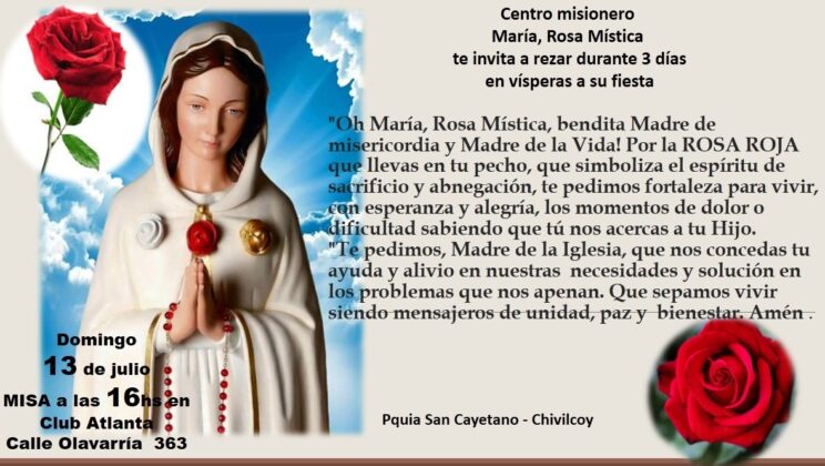 PATRONALES DEL CENTRO MARÍA ROSA MÍSTICA