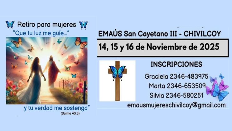 EN NOVIEMBRE RETIRO EMAÚS PARA MUJERES