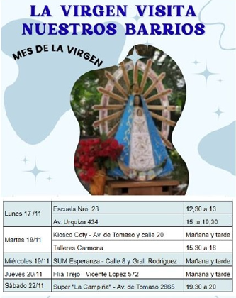 LA VIRGEN VISITA NUESTROS BARRIOS