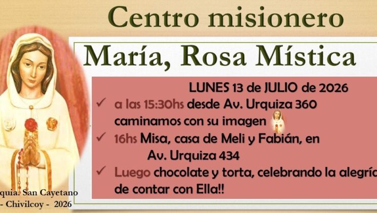 FIESTAS PATRONALES, CENTRO MARÍA ROSA MÍSTICA