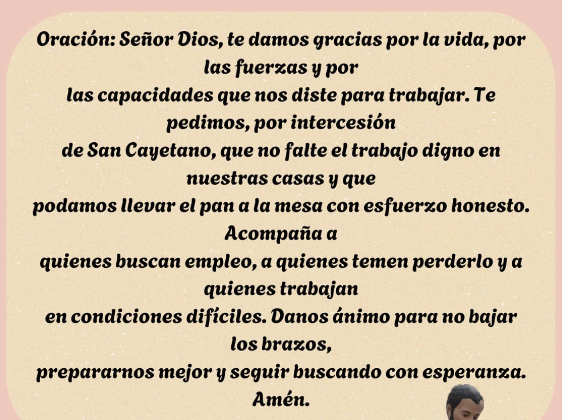 NOVENA A SAN CAYETANO – DÍA 2