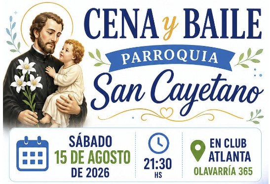 ¡SE VIENE LA CENA DE SAN CAYETANO!