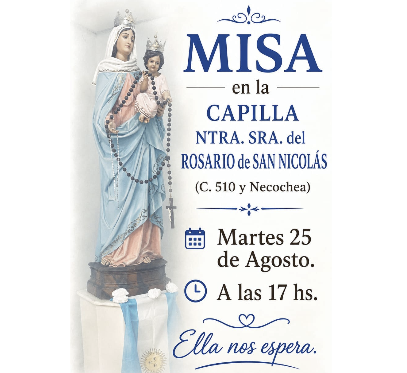 MISA EN ROSARIO DE SAN NICOLÁS